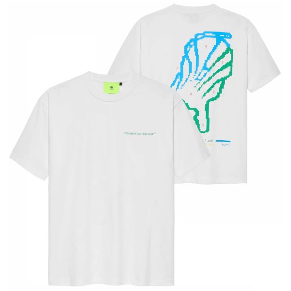 New Amsterdam Surf Association Teletekst T-shirt Wit