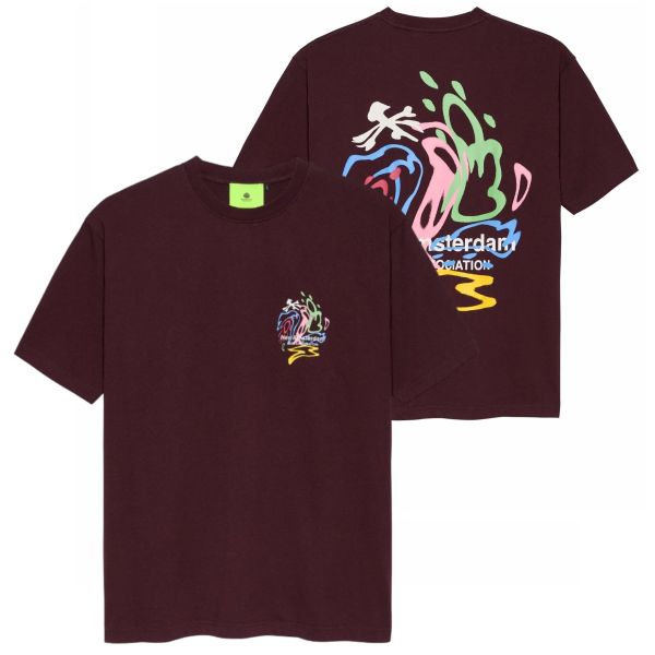 New Amsterdam Surf Association Weather Icons T-shirt Bordeaux