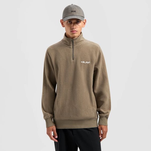 Olaf Drift Zip Mock Sweater Bruin