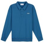 Olaf Oversized Longsleeve Polo Blauw