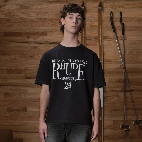 Rhude Black Diamond T-shirt Zwart