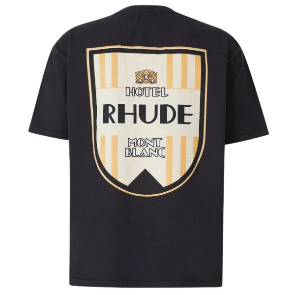 Rhude Mont Blanc Hotel T-shirt Zwart
