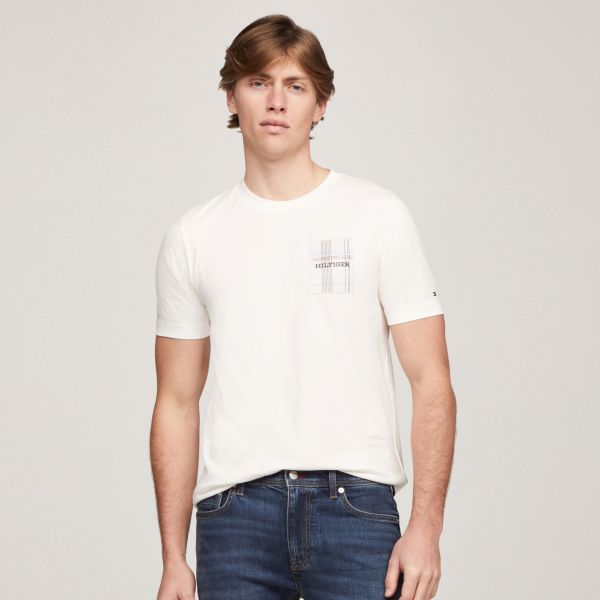 Tommy Hilfiger Monotype Woven Label T-shirt Wit