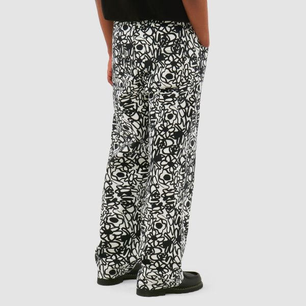 Arte Antwerp Allover Flowers Broek Zwart/Wit