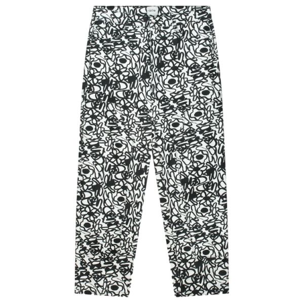 Arte Antwerp Allover Flowers Broek Zwart/Wit