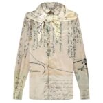 Flâneur Letter Viscose Overshirt Beige