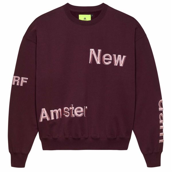 New Amsterdam Surf Association Name Sweater Bordeaux