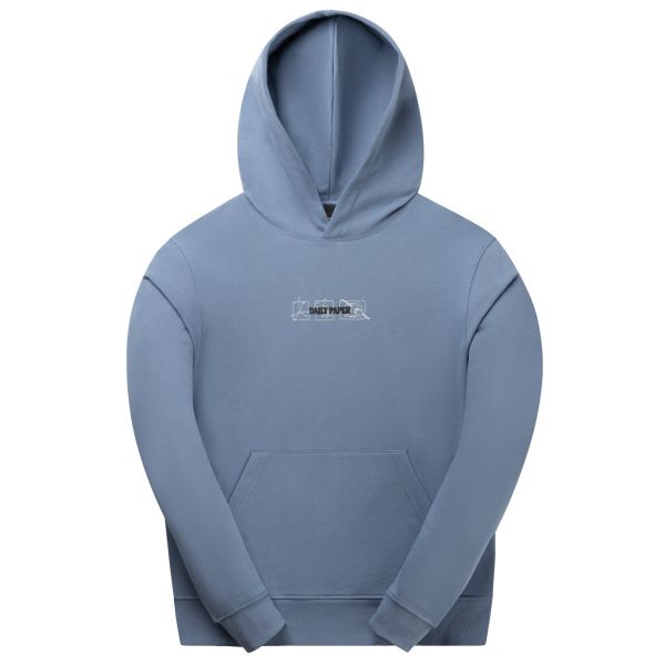 Navy Blue Daily Paper Lichtblauw Hoodie Daily Paper Mirror Hoodie