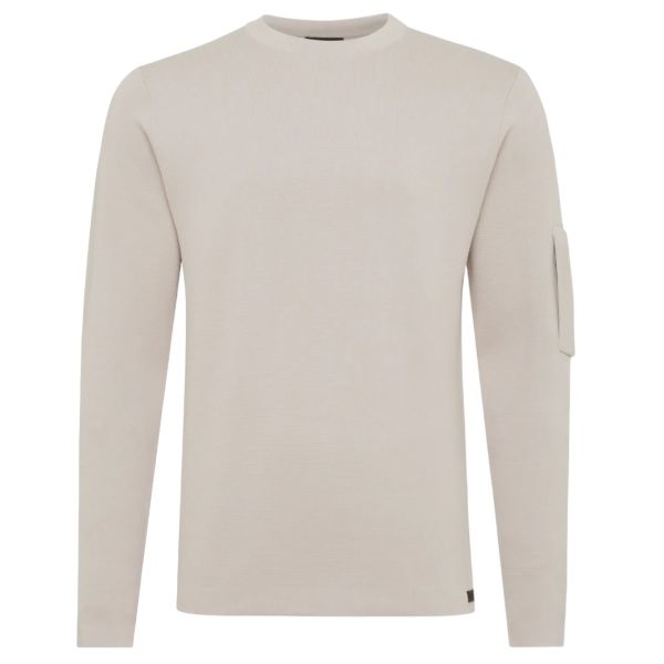 Genti Round Pocket Sweater Beige