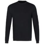 Genti Round Pocket Sweater Zwart