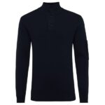 Genti Turtle 3 Buttons Sweater Navy