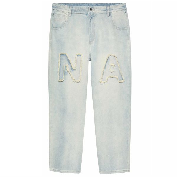 New Amsterdam Surf Association 252 Bleached Jeans Blauw