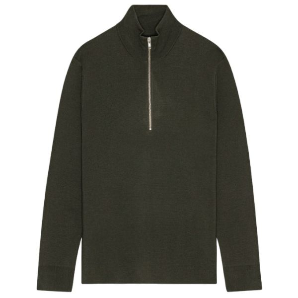 NN.07 Harald Half Zip Sweater Donker Groen