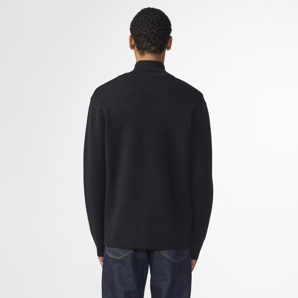 NN.07 Harald Half Zip Sweater Zwart