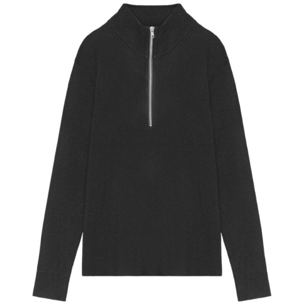 NN.07 Harald Half Zip Sweater Zwart