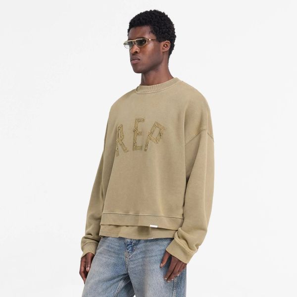Represent Rep Applique Sweater Beige
