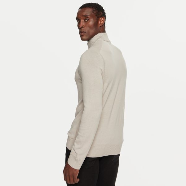 Boss Avac Turtleneck Sweater Beige