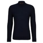 Boss Avac Turtleneck Sweater Navy