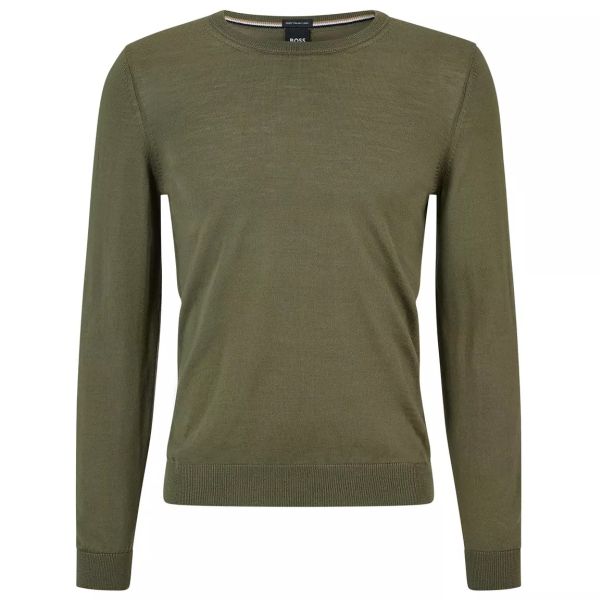 Boss Leno Knit Sweater Groen