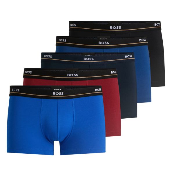 Boss Trunk Boxer 5-Pack Rood/Navy/Zwart/Blauw