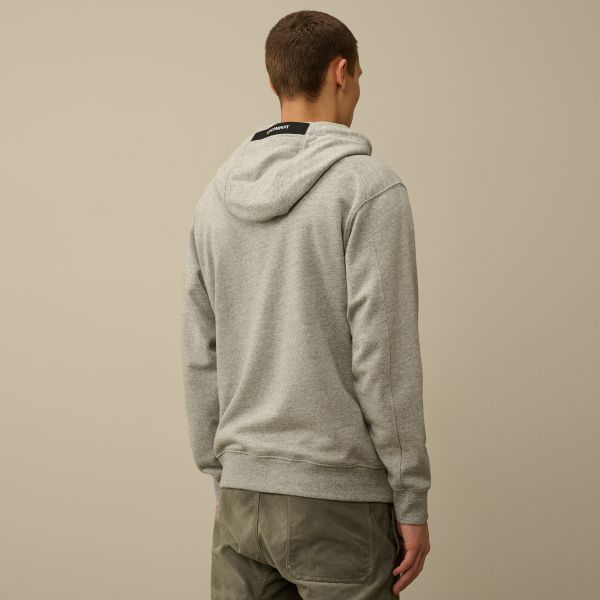 CP Company Diagonal Raised Fleece Lens Hoodie Grijs