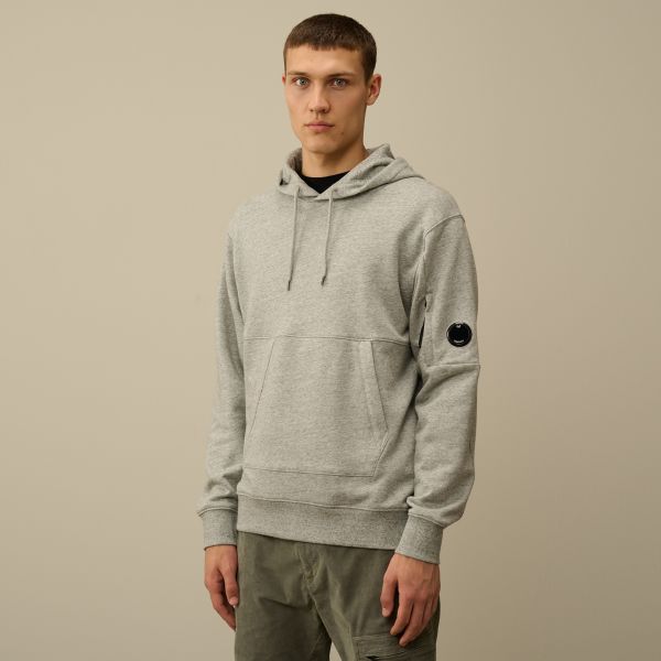 CP Company Diagonal Raised Fleece Lens Hoodie Grijs