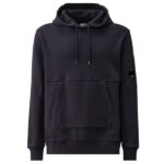 CP Company Diagonal Raised Fleece Lens Hoodie Navy