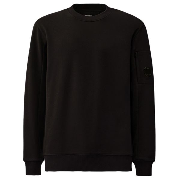 CP Company Diagonal Raised Fleece Lens Sweater Zwart