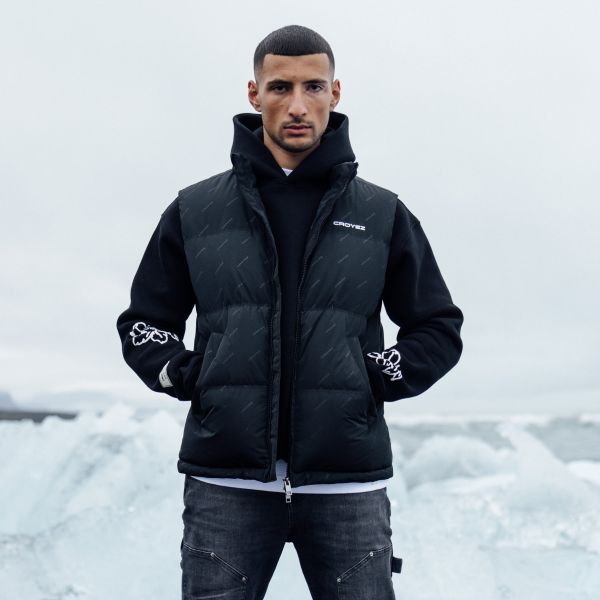Croyez Allover Bodywarmer Zwart