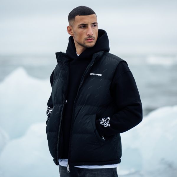 Croyez Allover Bodywarmer Zwart