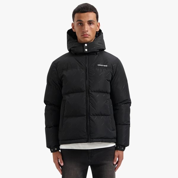 Croyez Allover Puffer Zwart
