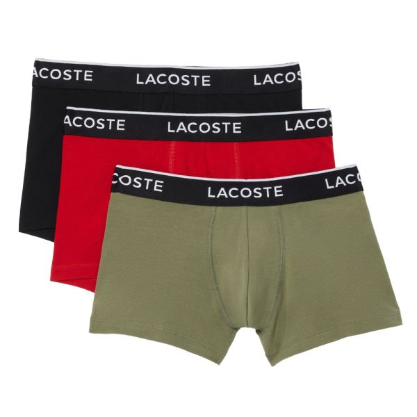 Lacoste 3-Pack Boxer Donker Groen/Rood/Zwart