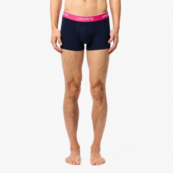 Lacoste 3-Pack Boxer Navy/Roze/Licht Blauw