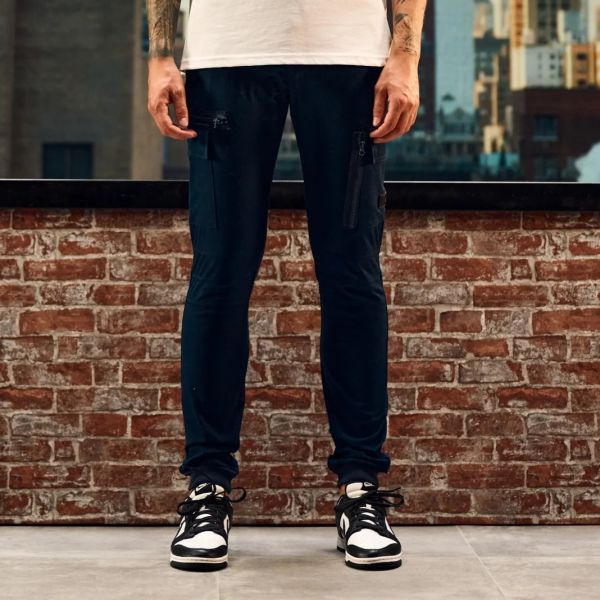 Malelions Zipped Cargo Broek Navy