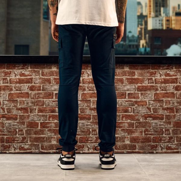 Malelions Zipped Cargo Broek Navy