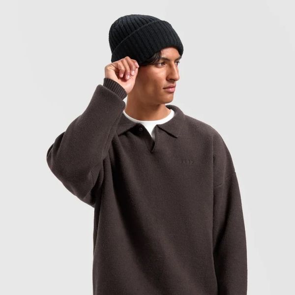 Olaf Wool Muts Zwart