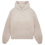 Represent Stepped Hem Hoodie Beige