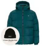 tommy jeans essential down puffer donker blauw