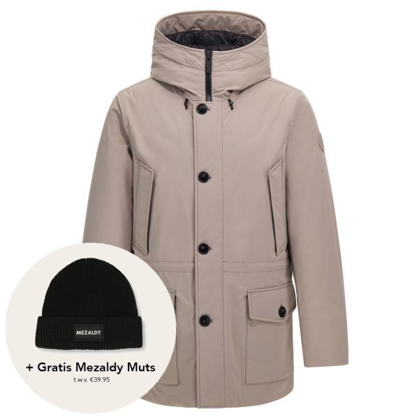 woolrich arctic stretch down parka beige