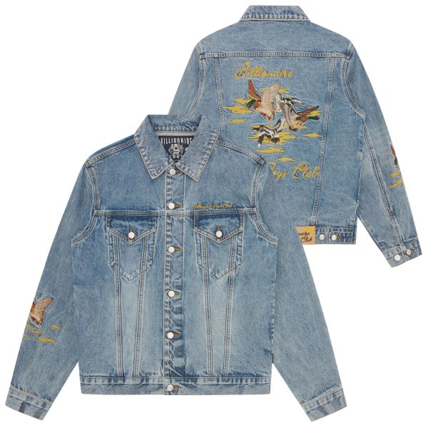 Billionaire Boys Club Duck Embroidered Spijkerjas Blauw