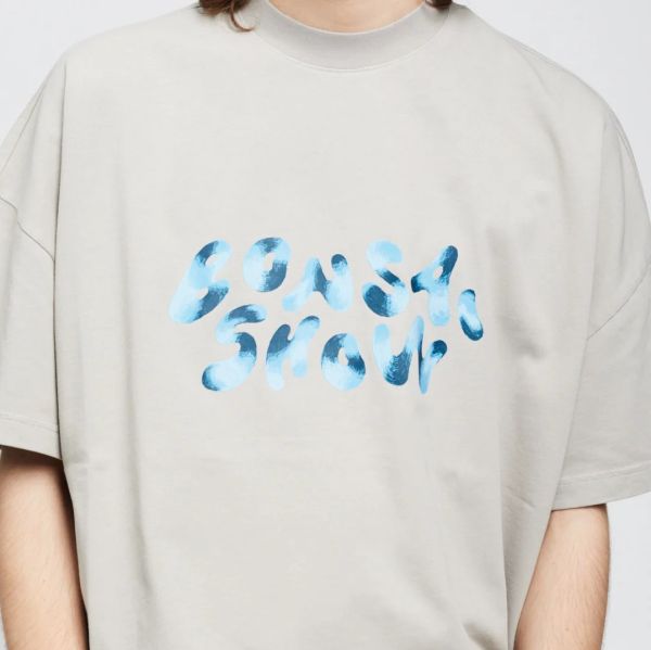Bonsai Oversized Printed Graphic T-shirt Grijs