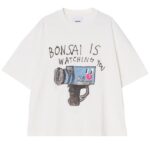 Bonsai Oversized Printed Graphic T-shirt Wit