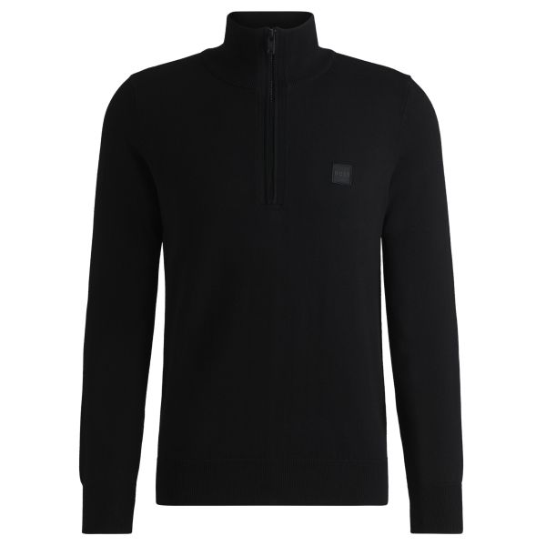 Boss Kanobix Zip Mock Sweater Zwart