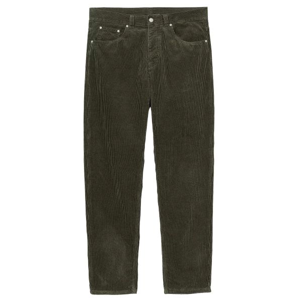Carhartt WIP Newel Corduroy Broek Donker Groen