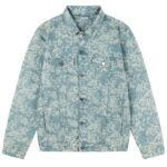 Croyez Jacquard Camo Spijkerjas Licht Blauw
