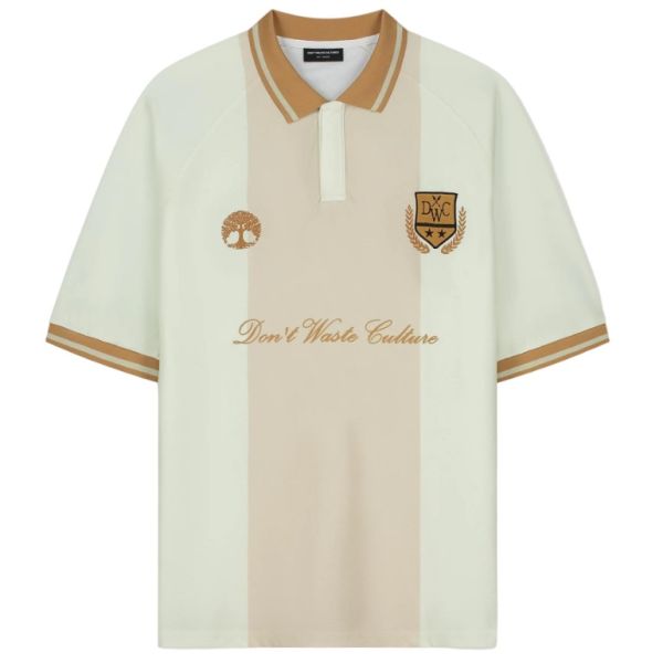 Don't Waste Culture Leo Football Polo Off White