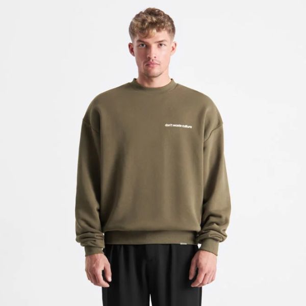 Don't Waste Culture Ruben Sweater Donker Groen