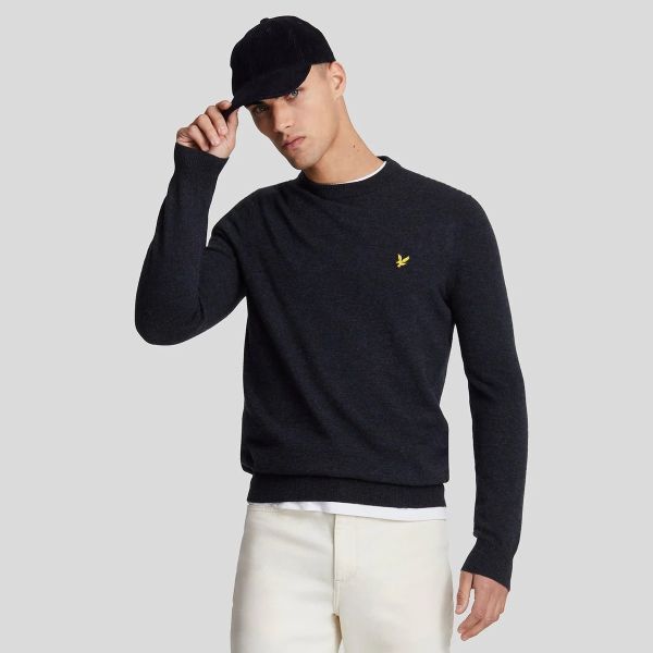 Lyle & Scott Lambswool Blend Sweater Navy