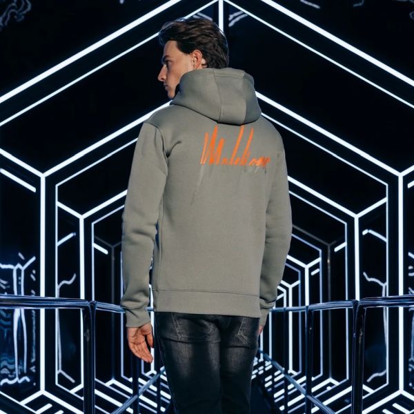 Malelions Split Hoodie Grijs