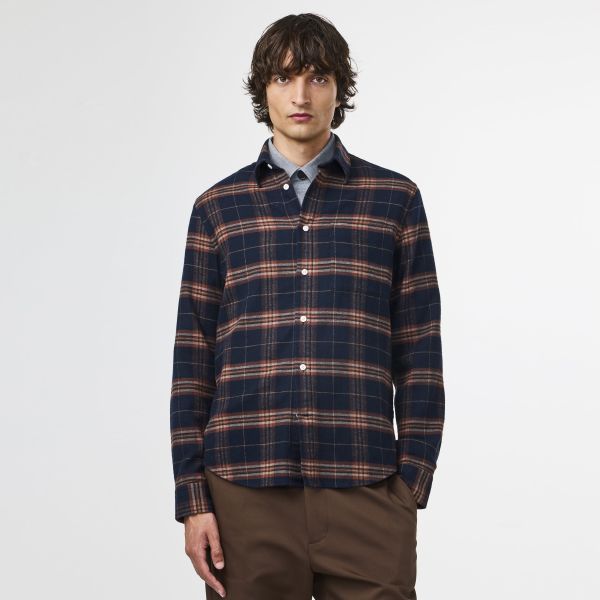 NN.07 Arne Overhemd Bordeaux/Navy